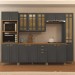 Cozinha Completa Firenze 16 Portas 2 Gavetas com Vidro 6171.101 Chumbo - Indékes