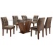 Mesa de Jantar 6 Lugares Vitória com Vidro Chocolate/Animale Marrom - Cel Móveis