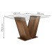 Mesa de Jantar 4 Lugares Classic com Vidro Chocolate/Animale Marrom - Cel Móveis