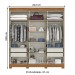 Guarda-Roupa Casal Dallas 6 Portas 4 Gavetas Nature/Off White - Henn