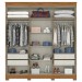 Guarda-Roupa Casal Dallas 6 Portas 4 Gavetas Nature/Cinza - Henn