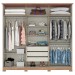 Guarda-Roupa Casal Vigo 6 Portas 3 Gavetas Jequitibá Brilho - Henn
