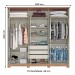 Guarda-Roupa Casal Vigo 6 Portas 3 Gavetas Jequitibá Brilho - Henn