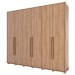 Guarda-Roupa Casal Vigo 6 Portas 3 Gavetas Jequitibá Brilho - Henn