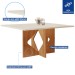 Mesa de Jantar 4 Lugares Laura Cinamomo/Off White/Suede Pena - Cel Móveis