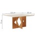 Mesa de Jantar 4 Lugares Laura Cinamomo/Off White/Suede Pena - Cel Móveis