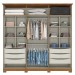 Guarda-Roupa Casal Andréas 6 Portas 6 Gavetas Nature/Off White - Henn