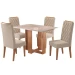 Mesa de Jantar 4 Lugares Nova York Mel/Blonde/Nude - Panorama Móveis