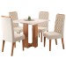 Mesa de Jantar 4 Lugares Charlotte Mel/Blonde/Nude - Panorama Móveis