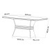 Mesa de Jantar 6 Lugares Nashville com Vidro Mel/Nude/Off White - Panorama Móveis