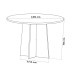 Mesa de Jantar 6 Lugares Virginia com Vidro Mel/Nude/Off White - Panorama Móveis