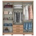 Guarda-Roupa Casal Caju 6 Portas 3 Gavetas Jequitibá Brilho - Henn