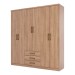 Guarda-Roupa Casal Caju 6 Portas 3 Gavetas Jequitibá Brilho - Henn