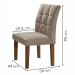 Mesa de Jantar 4 Lugares Classic/Vitória com Vidro Chocolate/Linho Cinza - Cel Móveis