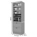 Torre Quente Americana 2 Portas 2 Gavetas 100% Mdf C350 Branco/Nature - Henn