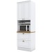 Torre Quente Americana 2 Portas 2 Gavetas 100% Mdf C350 Branco/Nature - Henn