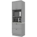 Torre Quente Americana 2 Portas 2 Gavetas 100% Mdf C351 Cinza - Henn