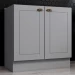 Armário de Cozinha 80 Cm Americana 2 Portas 100% Mdf Cinza C355 - Henn