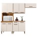 Cozinha Completa Atenas 9 Portas 1 Gaveta Nature/Off White - Kaiki Móveis