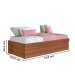 Cama Box de Solteiro Istambul Articulável 90 Nogal  - Art In Móveis