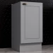 Armário de Cozinha Americana 1 Porta 100% Mdf Cinza C365 - Henn