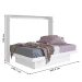 Cama de Casal Latino Articulável com Mesa de Estudos Branco - Art In Móveis
