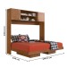 Cama de Casal Dallas Articulável com Aéreo Nogal - Art In Móveis