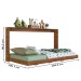 Cama de Solteiro Phoenix Articulável 90 Nogal - Art In Móveis