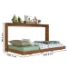 Cama de Solteiro Phoenix Articulável 90 Nogal - Art In Móveis