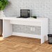 Mesa para Escritório W15 150 Branco Chess - Compace