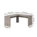 Mesa para Escritório Angular Carvalho Me4116  - Tecno Mobili