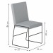 Mesa de Jantar 4 Lugares Dubai Linho Cinza Claro/Preto Fosco/Siena 3897 - Mais Decor