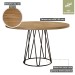 Mesa de Jantar 4 Lugares Dubai Linho Cinza Claro/Preto Fosco/Siena 3897 - Mais Decor