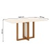 Mesa de Madeira Natalí Nature/Off White Sc72 - Henn