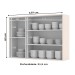 Armário Aéreo Cozinha 120cm Connect 3 Portas 100% Mdf Off White - Henn