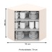 Armário Aéreo Cozinha 79 Cm Connect Oblíquo 2 Portas 100% Mdf Off White - Henn