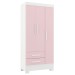 Guarda-Roupa Infantil Sonho 3 Portas 2 Gavetas Branco/Rosa - Panorama Móveis