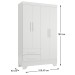 Guarda-Roupa Infantil 4 Portas 2 Gavetas Branco - Panorama Móveis
