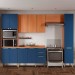 Cozinha Completa Sálvia 12 Portas 3 Gavetas 908425 Freijó/Azul - Telasul