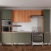 Cozinha Completa Sálvia 12 Portas 3 Gavetas Freijó/Verde 908426 - Telasul