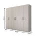 Guarda-Roupa Casal Vaticano 6 Portas 2 Gavetas Branco - Panorama Móveis