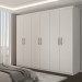 Guarda-Roupa Casal Vaticano 6 Portas 2 Gavetas Branco - Panorama Móveis