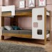 Beliche Vegas 100% Mdf 1 Prateleira com Escada e Grade de Segurança Branco/Ypê - Tigus