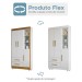 Guarda-Roupa Infantil Flocos 3 Portas 2 Gavetas Flex Branco/Ypê/Branco - Tigus