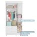 Guarda Roupa de Bebê Life 100% Mdf 3 Portas 2 Gavetas Flex Branco/Ypê/Branco - Tigus Baby