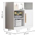 Cômoda Infantil Flocos 1 Porta 3 Prateleiras Branco - Tigus Baby