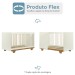 Berço Mini Cama Flocos 100% Mdf Off White/Ypê- Tigus