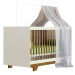 Berço Mini Cama Flocos 100% Mdf Off White/Ypê- Tigus