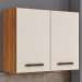 Armario Aéreo Cozinha 2 Portas Valencia Nature/Off White - Kaiki Móveis