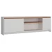 Rack para TV Até 60 Polegadas 2 Portas Branco/Nogal - Hecol Móveis